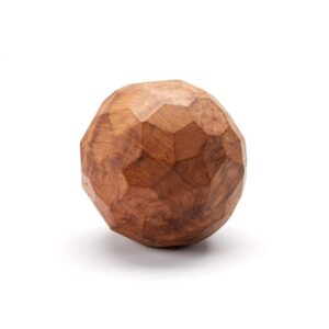 Burl Wood Sphere Sculpture