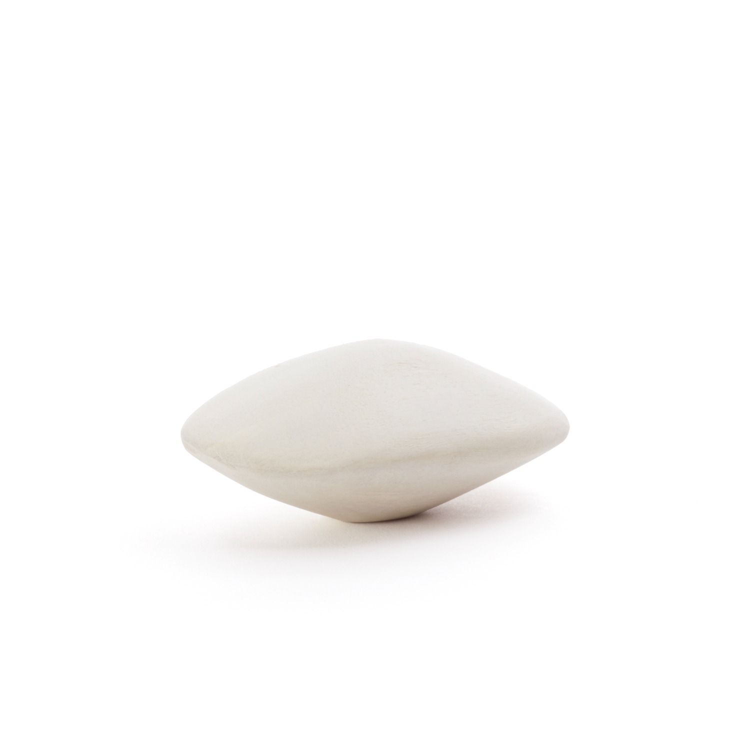 Small White Wooden Carved Form No.2